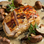 recette poulet à la crème et aux champignons