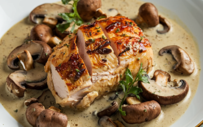 Notre recette poulet à la crème et aux champignons