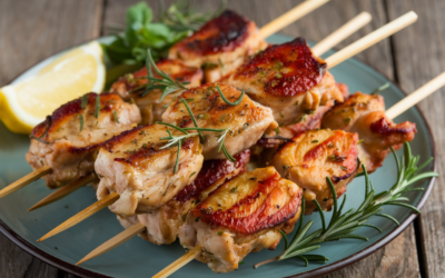 Brochettes de poulet au four : une recette simple et savoureuse