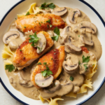 aiguillettes poulet crème champignons