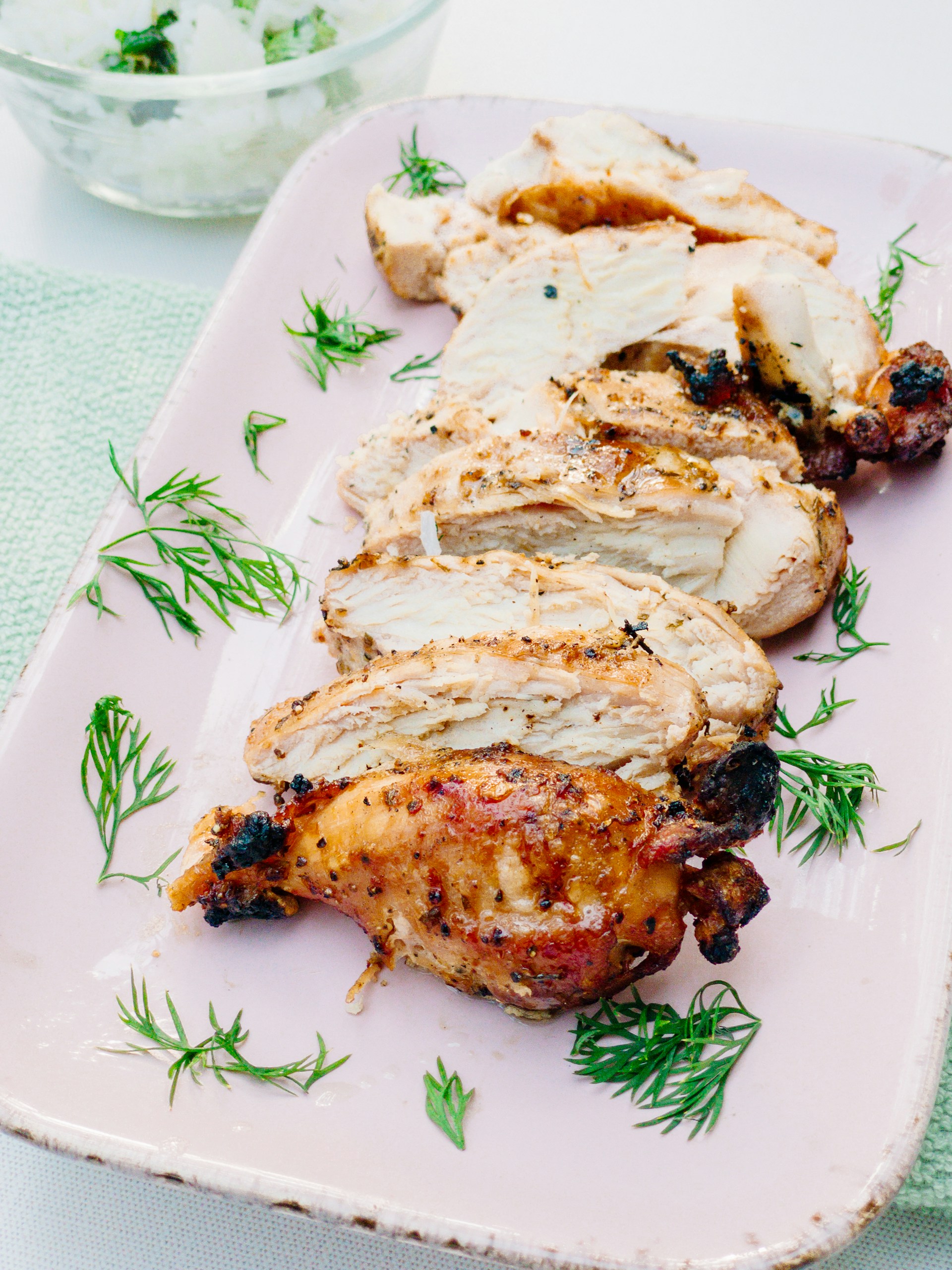 poulet mariné à la plancha