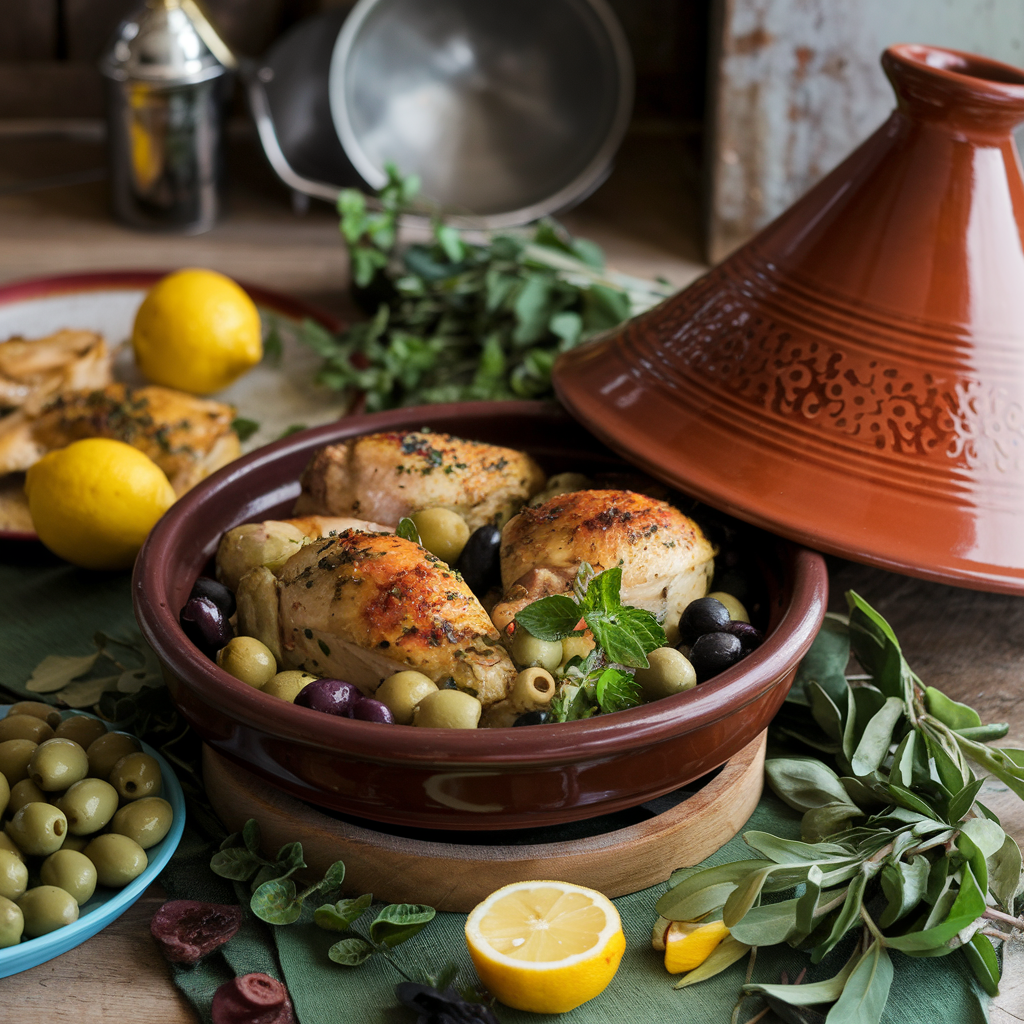 recette poulet au olive